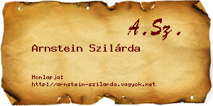 Arnstein Szilárda névjegykártya